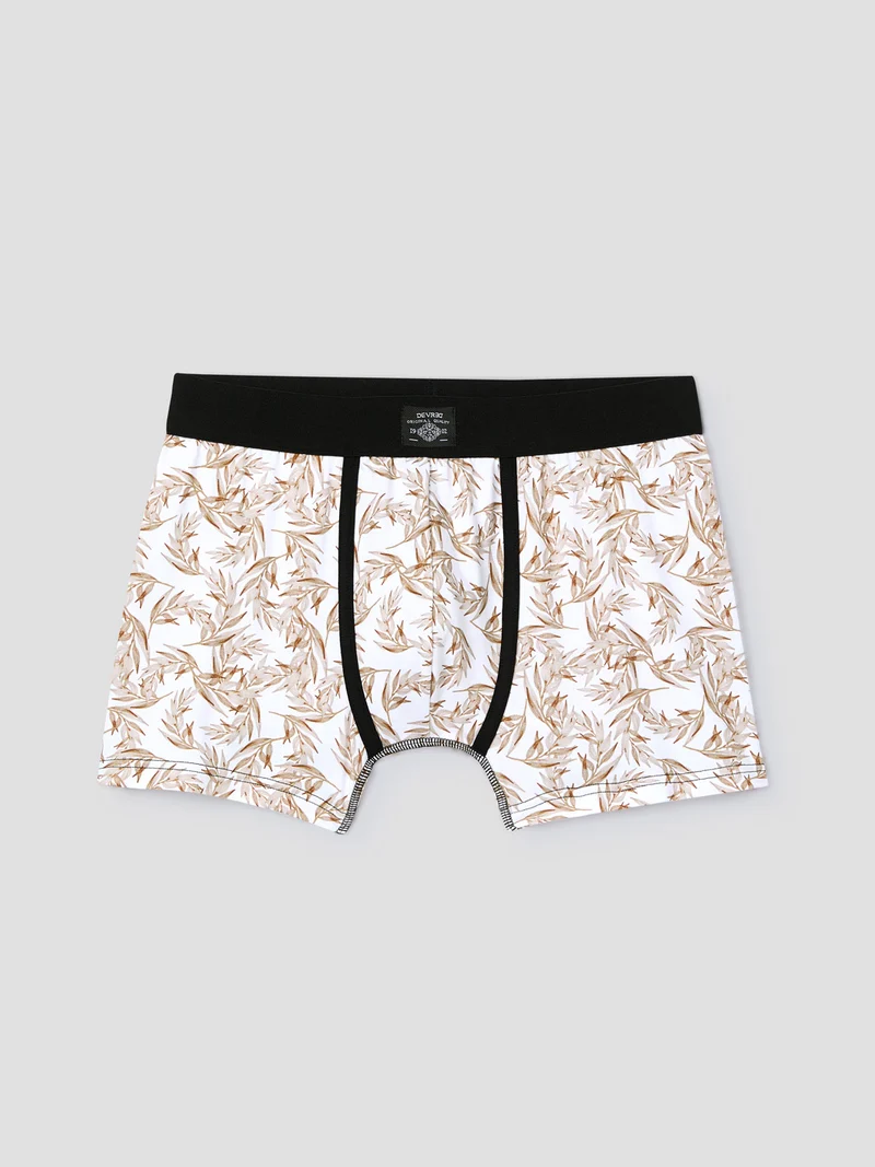Boxer en coton élasthanne à motif