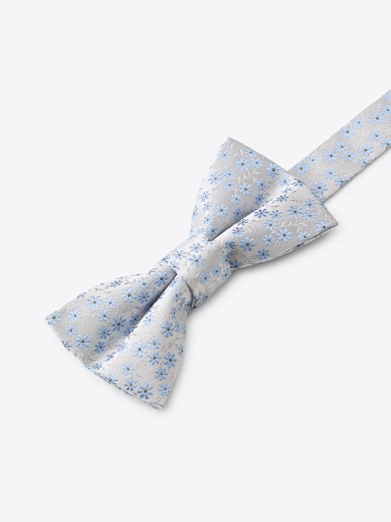 Nœud papillon en soie fleuri