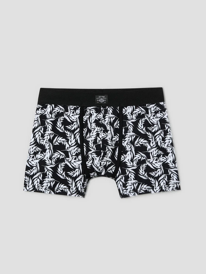Boxer en coton élasthanne à motif