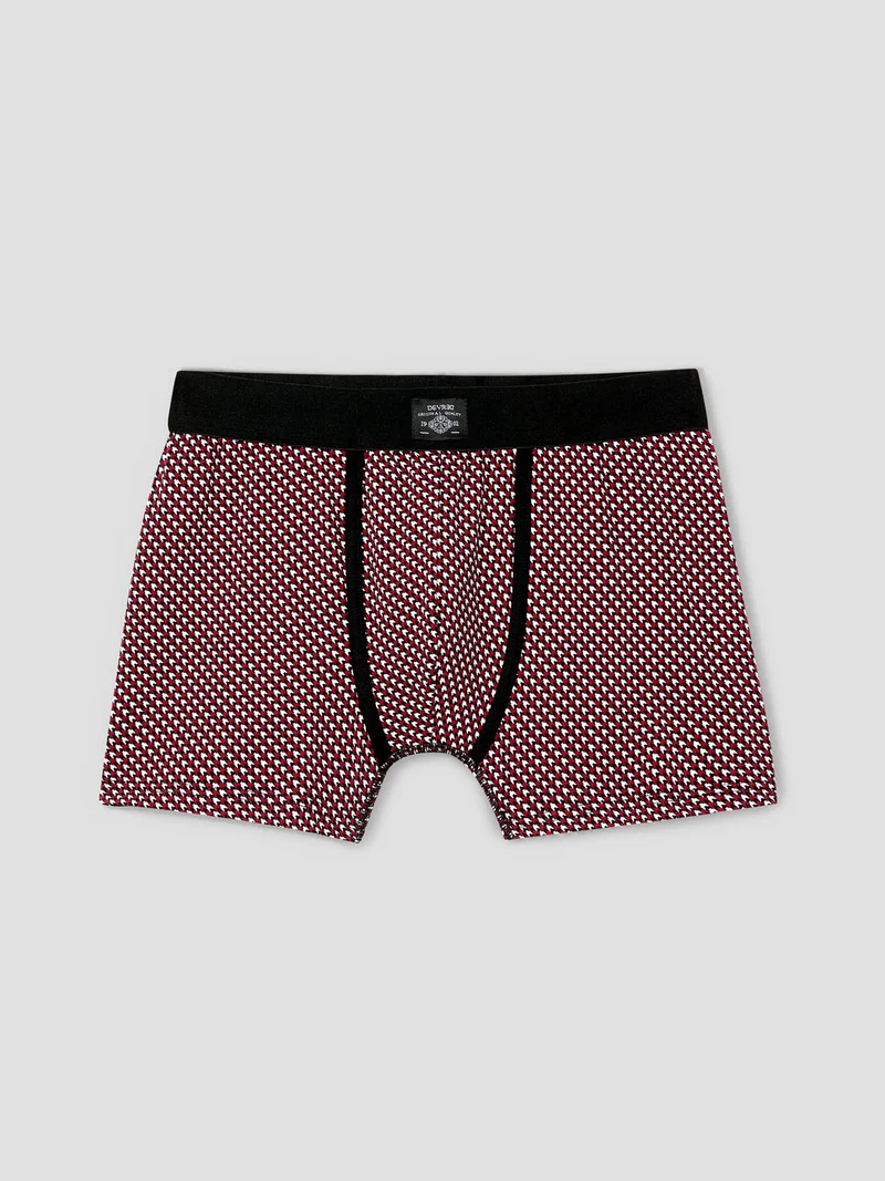 Boxer en coton élasthanne à motif