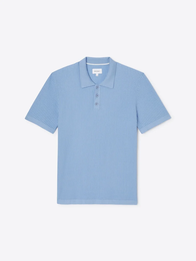 Polo maille boutonné en coton
