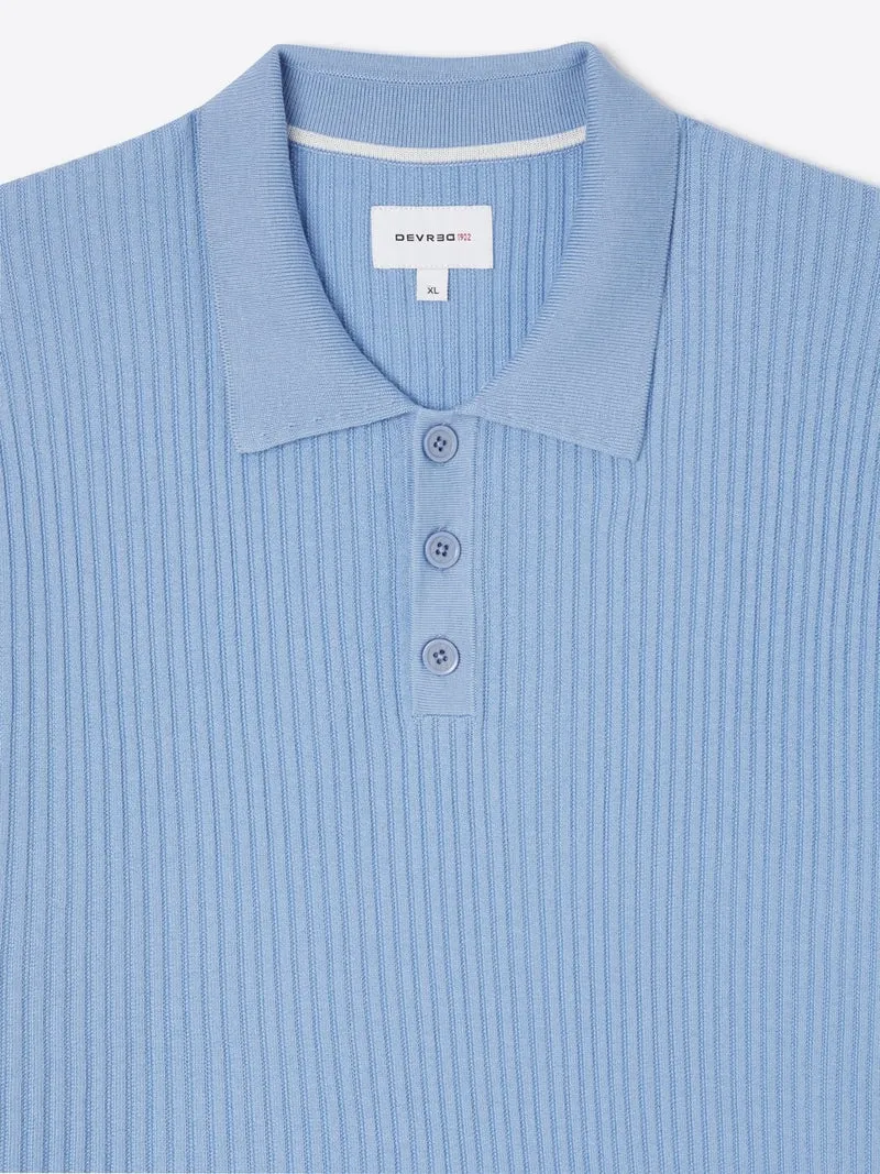 Polo maille boutonné en coton
