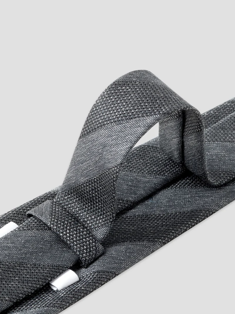 Cravate aspect denim rayée