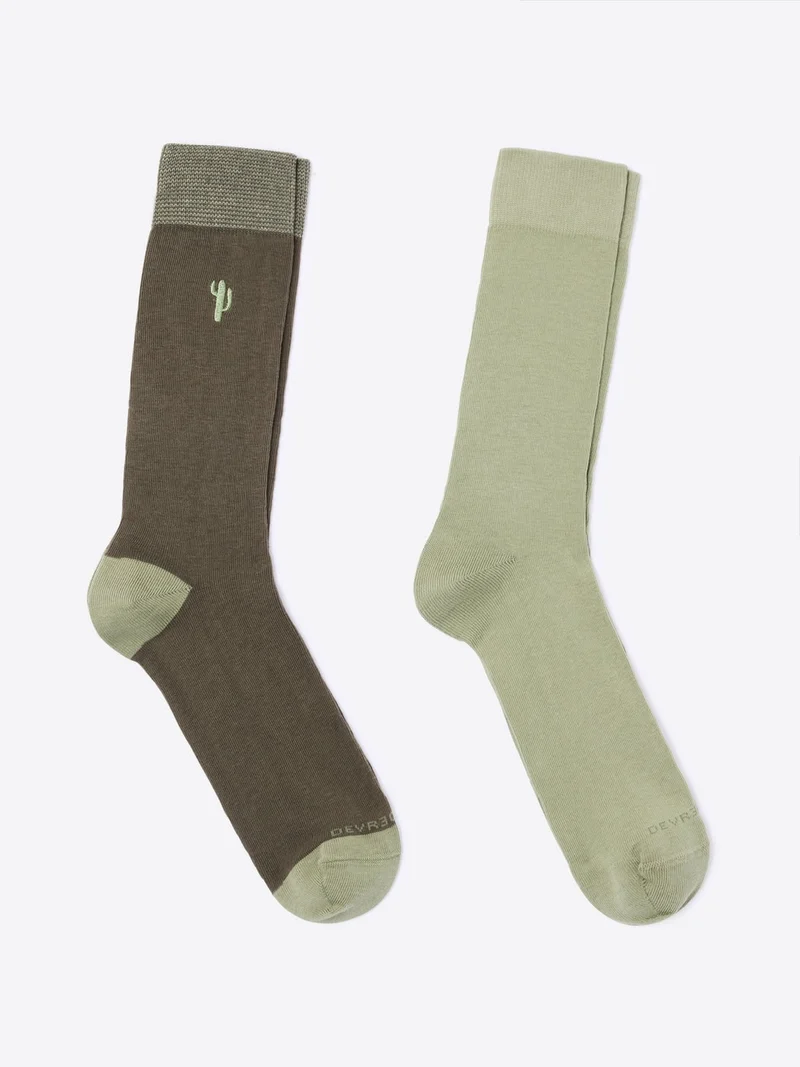 Lot de chaussettes bicolore et broderie