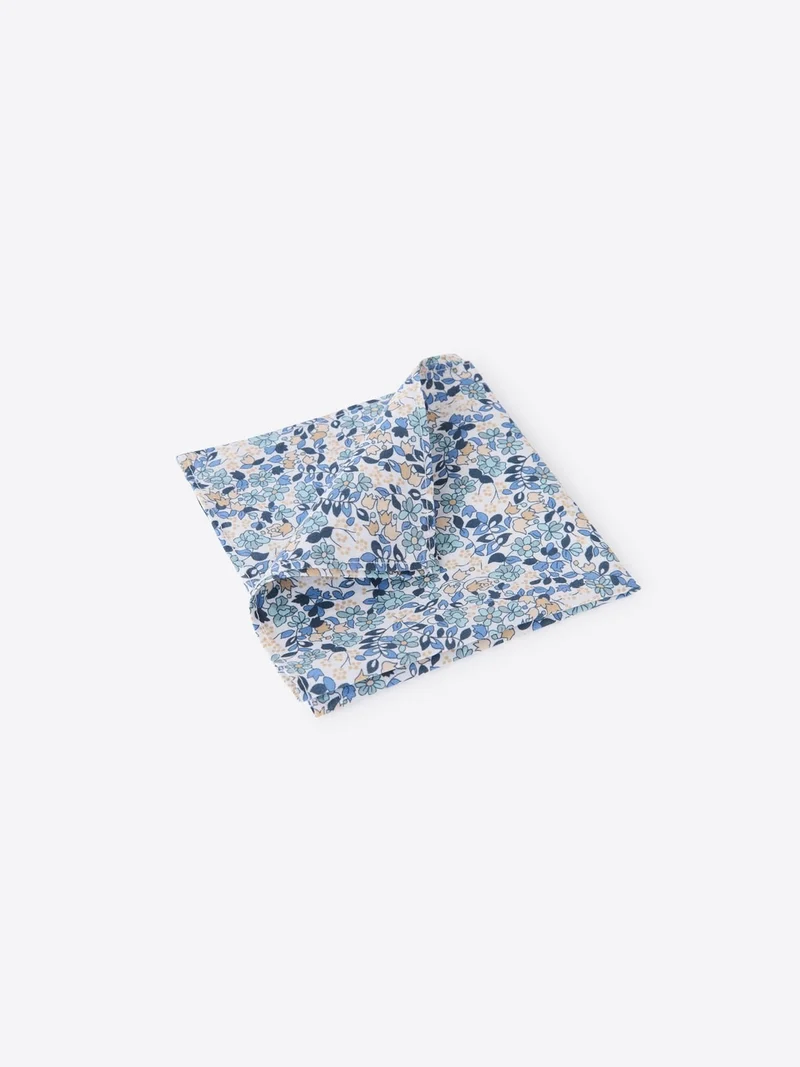 Pochette de costume fleuri en coton