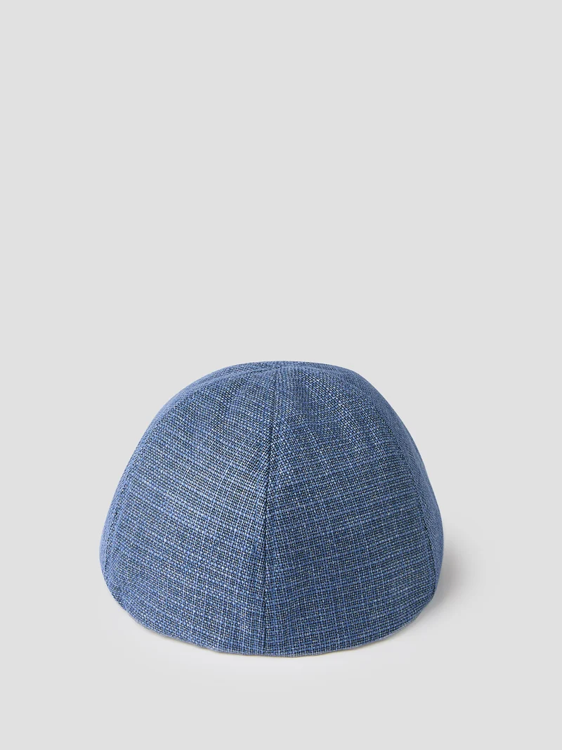 Casquette plate effet tweed