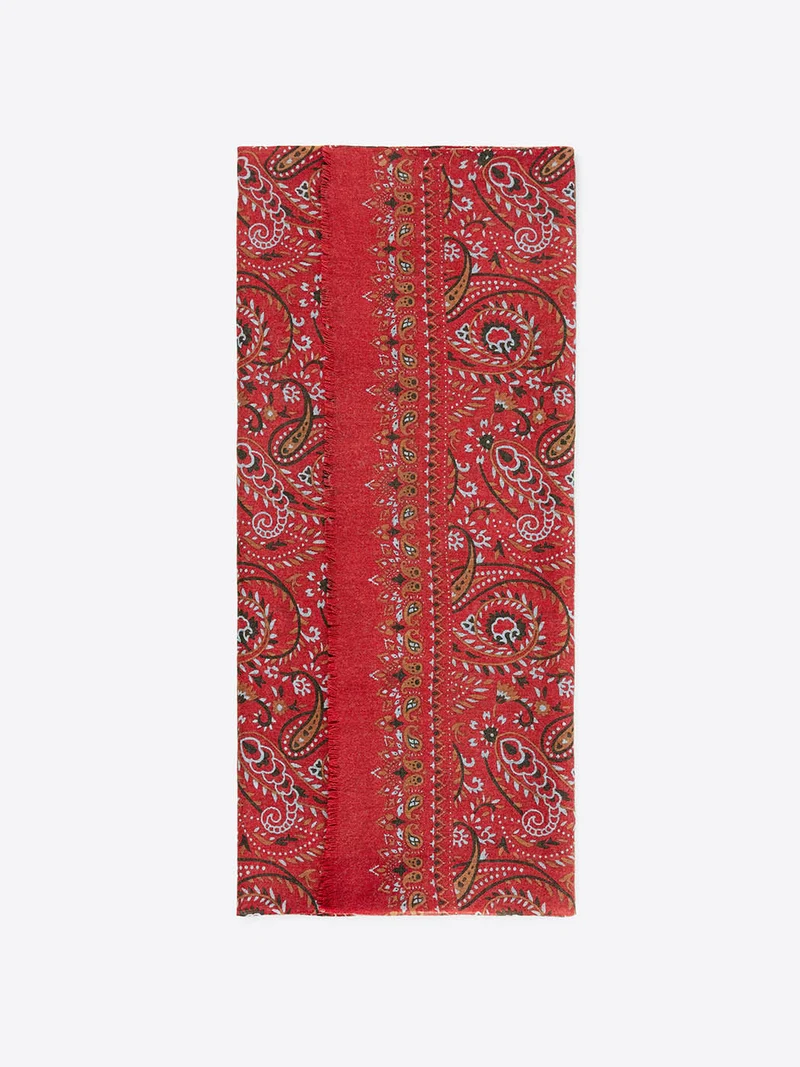 Echarpe en laine motif cachemire