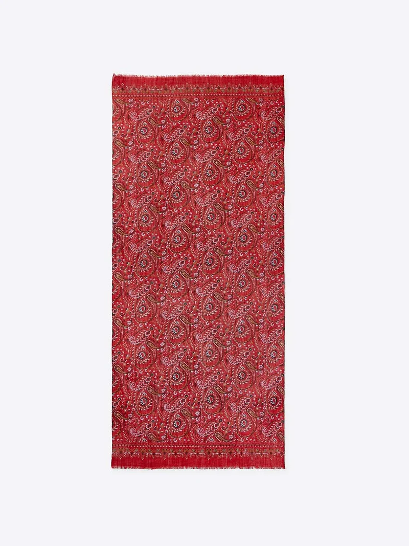 Echarpe en laine motif cachemire