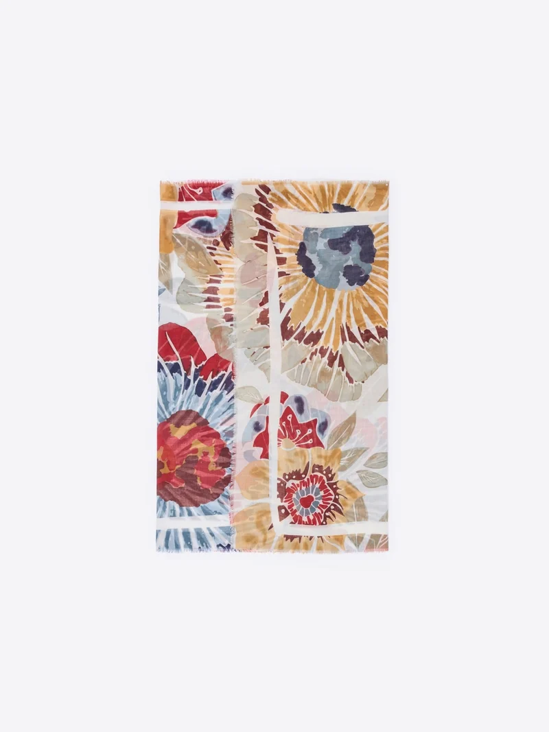 Echarpe à fleurs