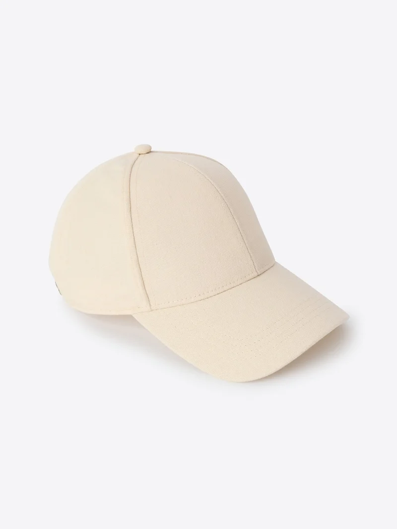 Casquette baseball effet lin