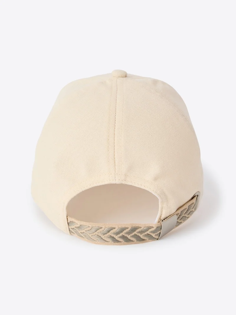 Casquette baseball effet lin