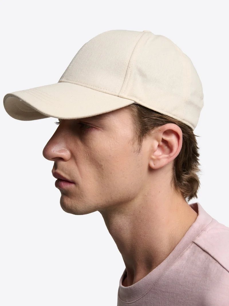 Casquette baseball effet lin