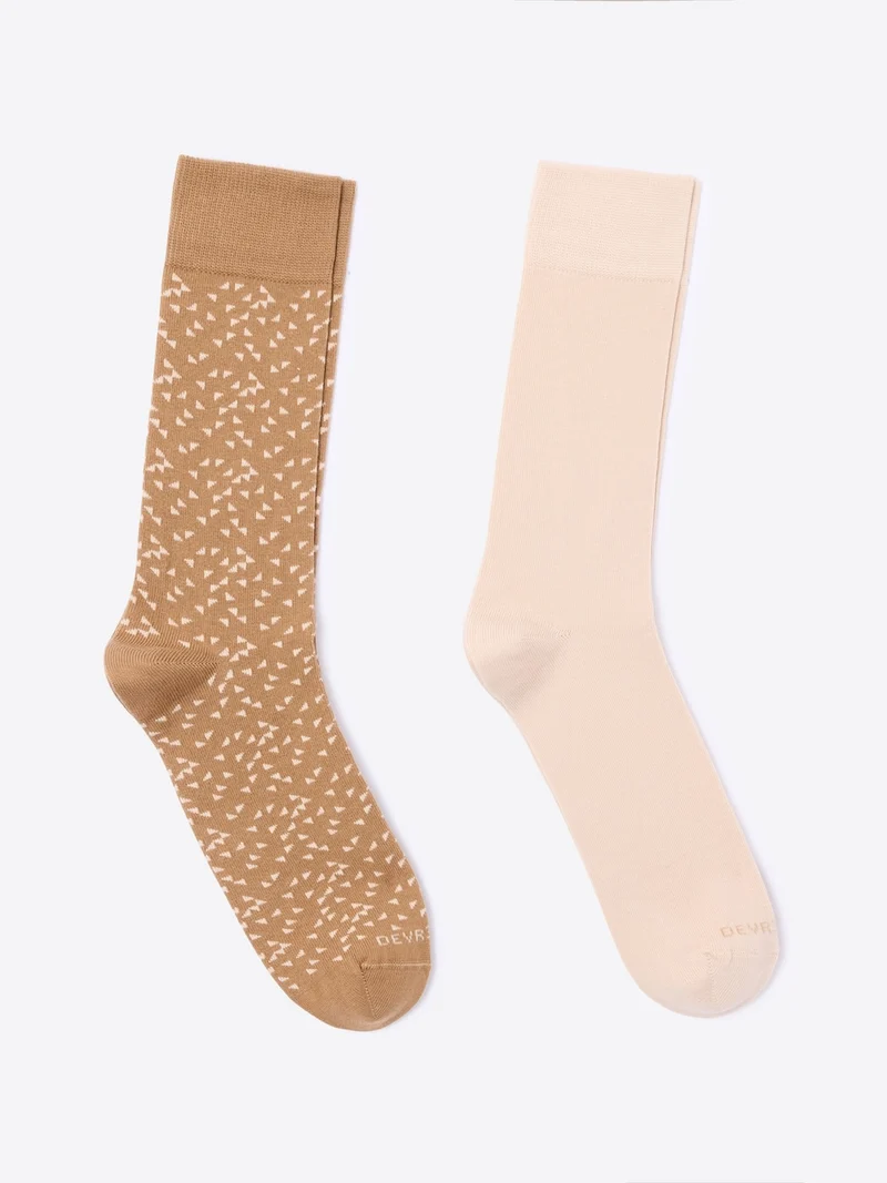 Lot de chaussettes fantaisie bicolore