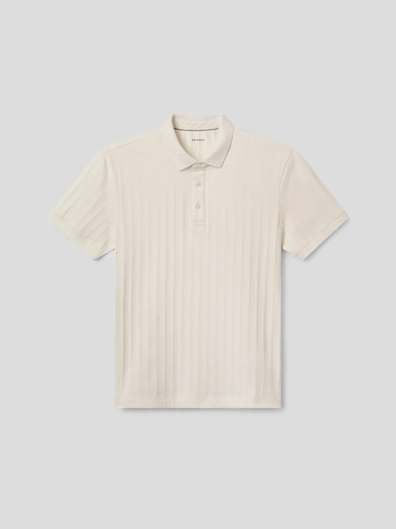 Polo boutonné en seersucker