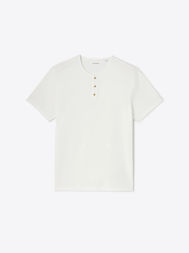 T-shirt col tunisien en lyocell