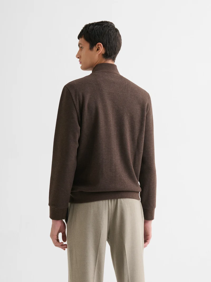 Sweat col zippé