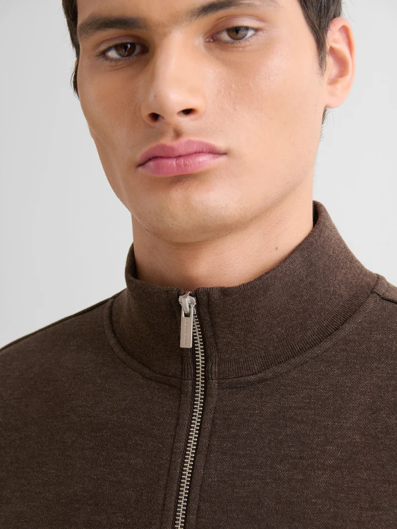 Sweat col zippé