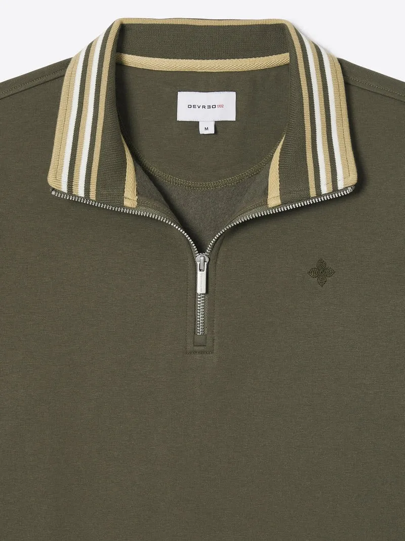 Sweat col montant zippé
