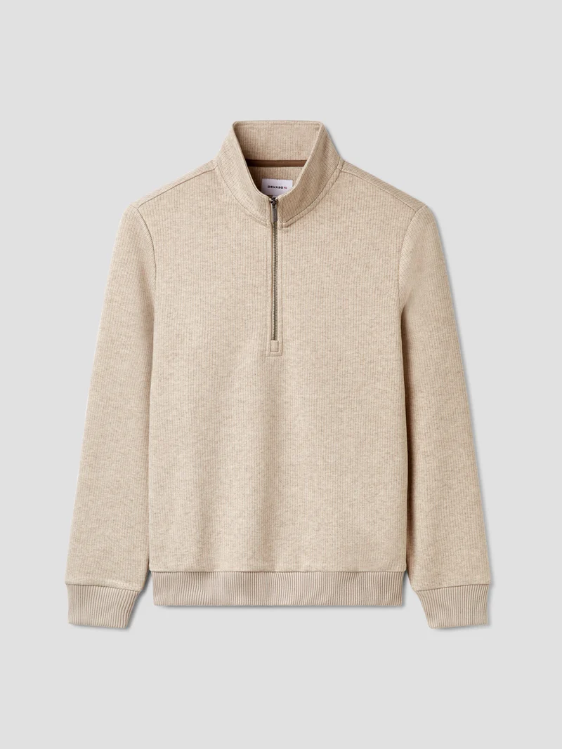 Sweat col montant zippé chiné