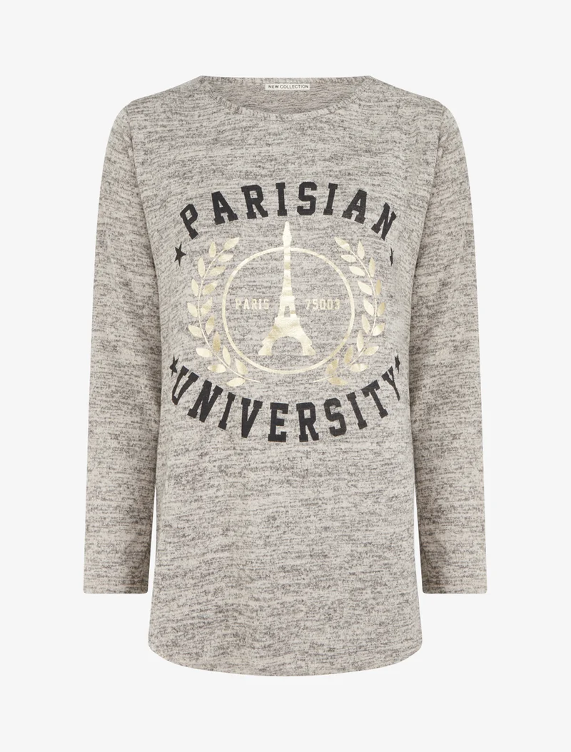 T-shirt ample Parisian University - Taupe