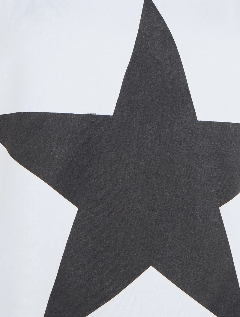 T-shirt motif étoile - Blanc