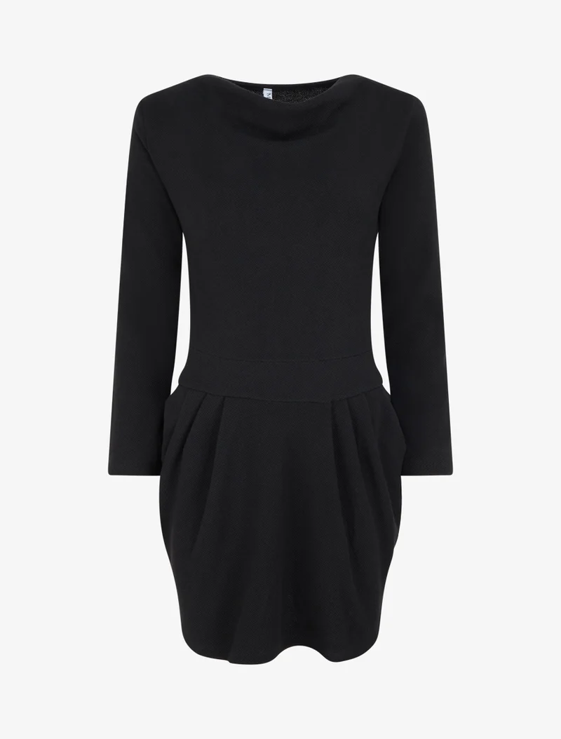 Robe unie bas bouffant - Noir