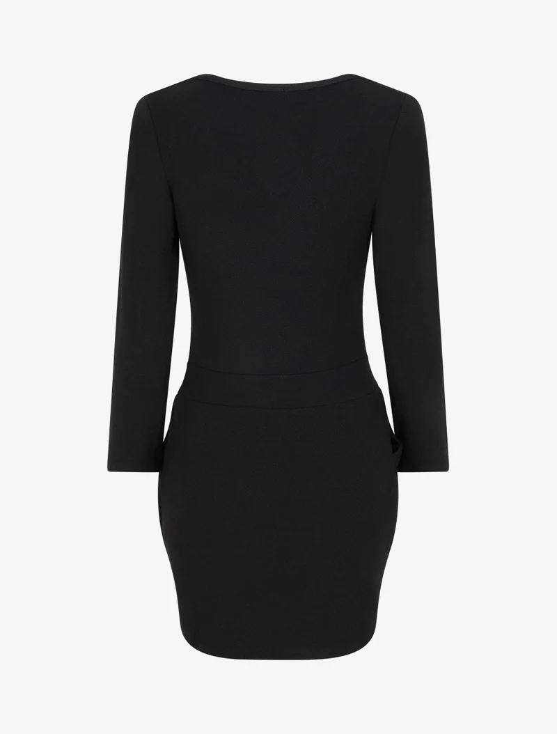 Robe unie bas bouffant - Noir