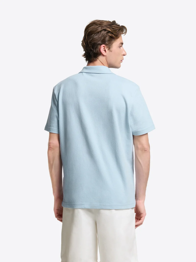 Polo col requin en coton
