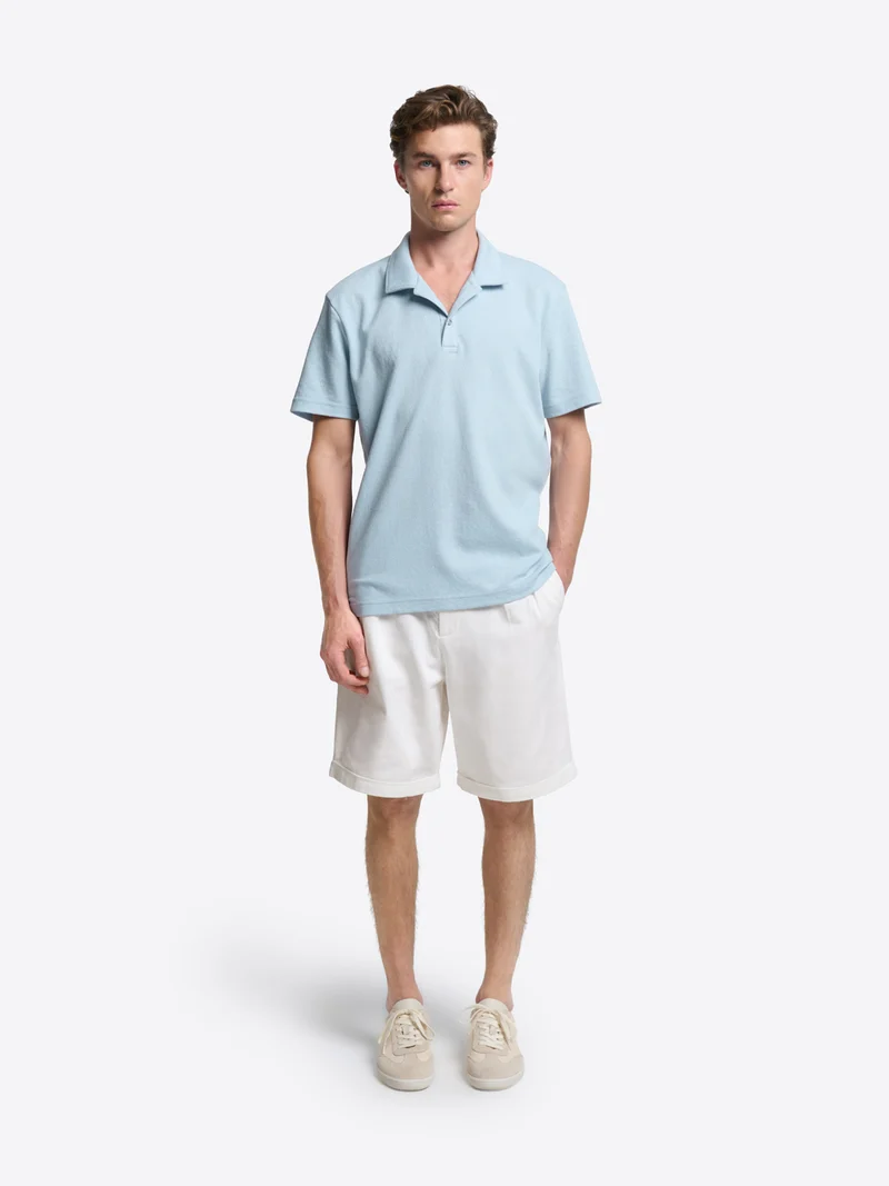 Polo col requin en coton