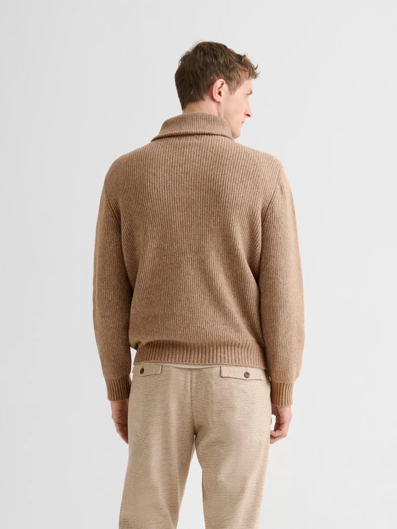 Pull col camionneur en maille perlée