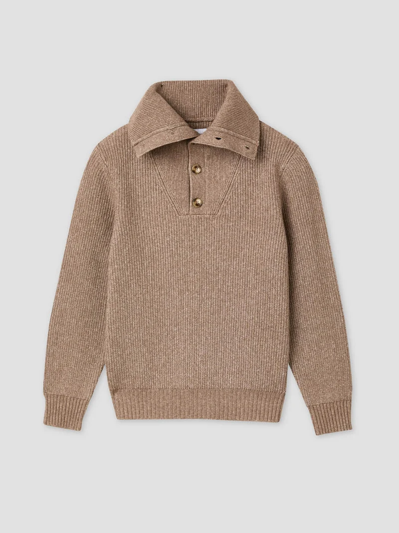 Pull col camionneur en maille perlée