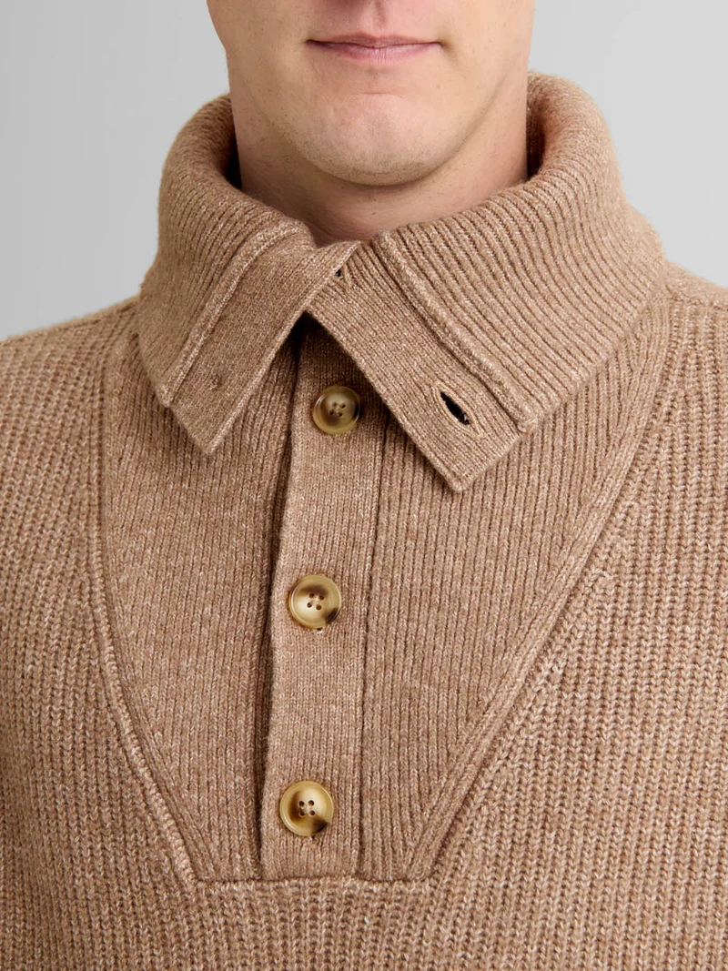 Pull col camionneur en maille perlée