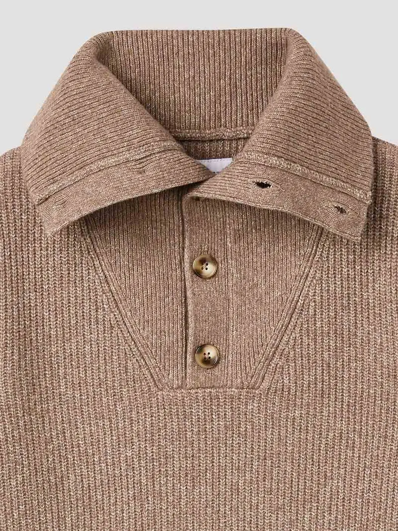 Pull col camionneur en maille perlée