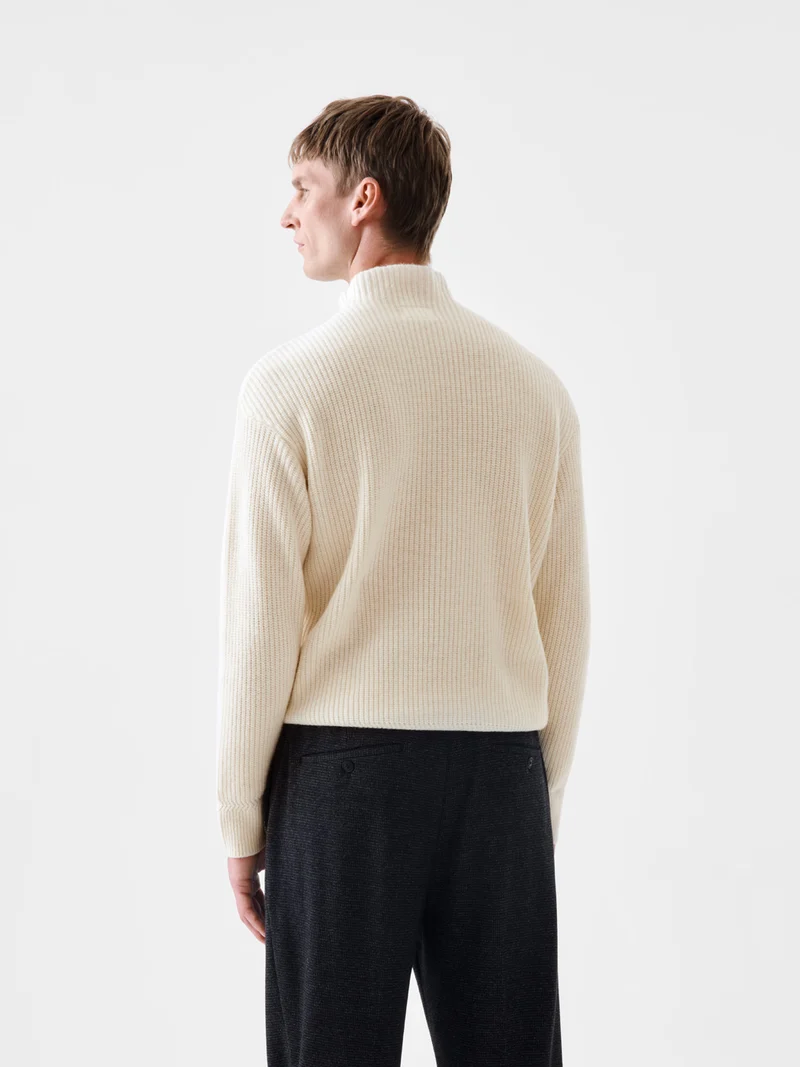 Pull côtelé col cheminée - L'atelier