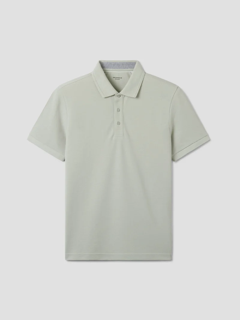 Polo col boutonné en coton