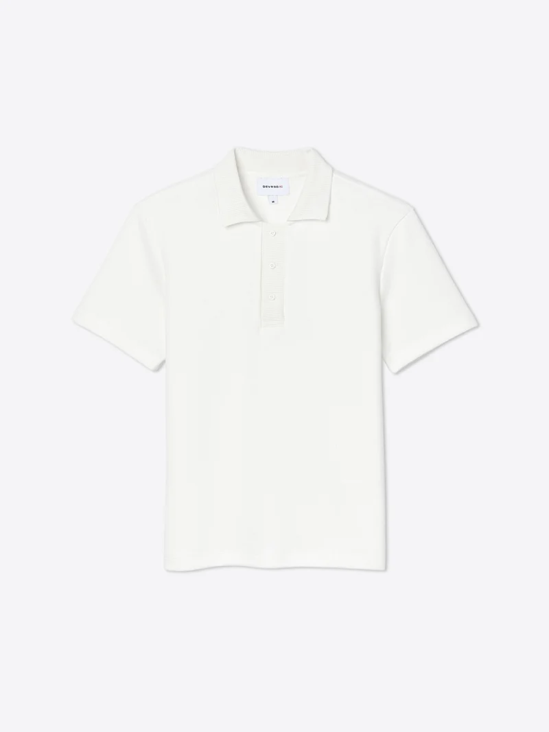 Polo regular col boutonné en coton