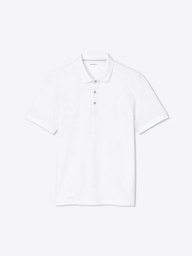 Polo col boutonné en coton