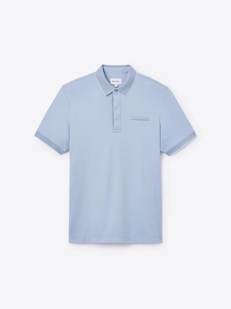 Polo col boutonné maille chinée