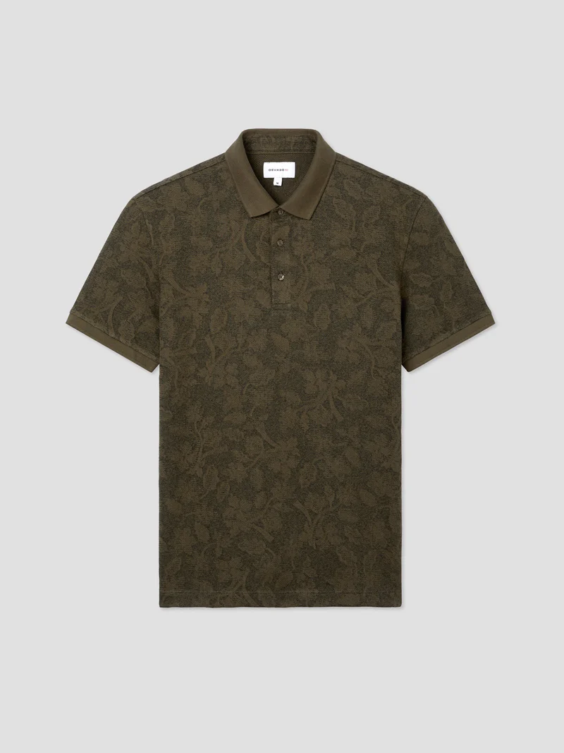Polo boutonné fleuri