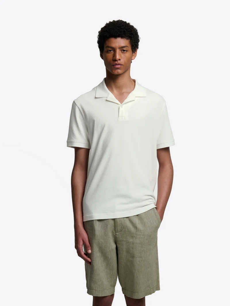 Polo col requin en coton
