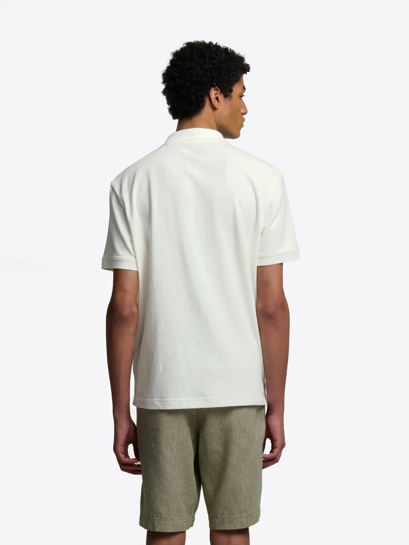 Polo col requin en coton