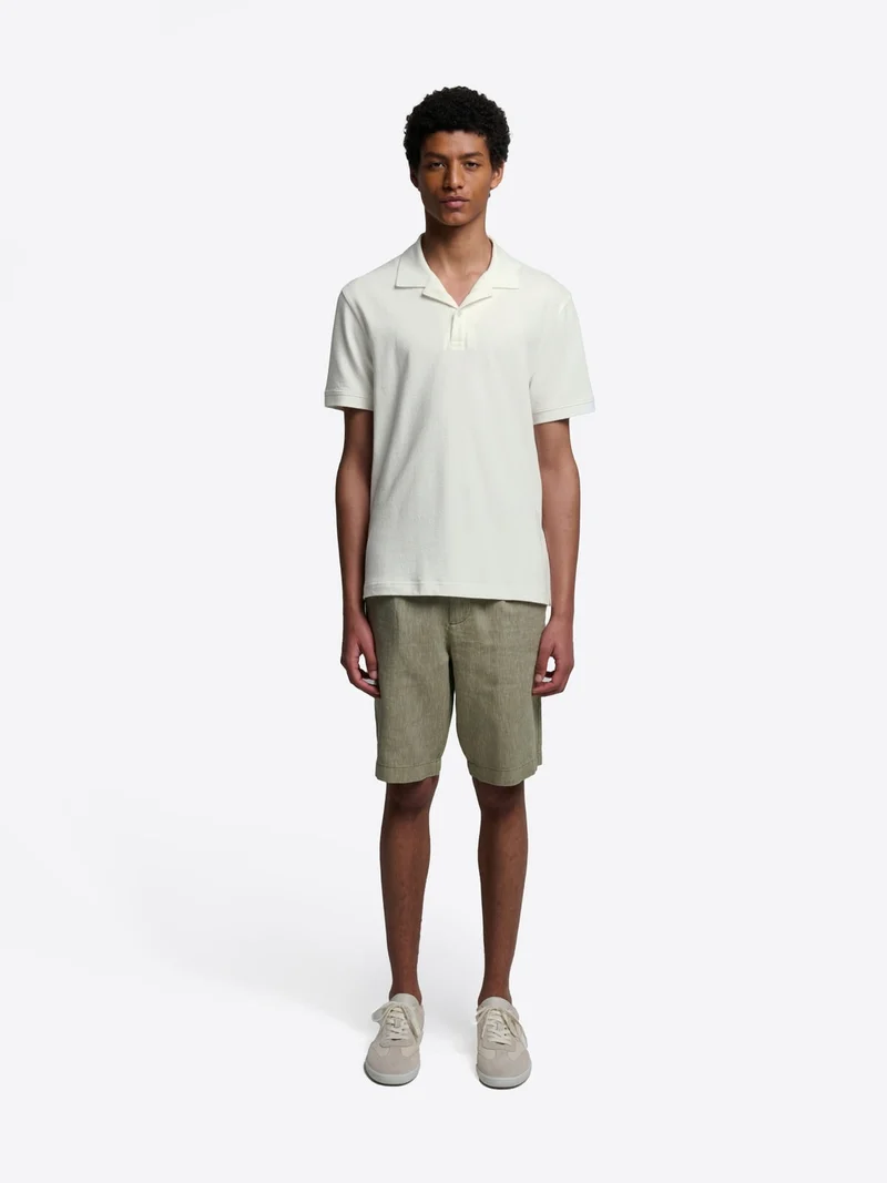 Polo col requin en coton