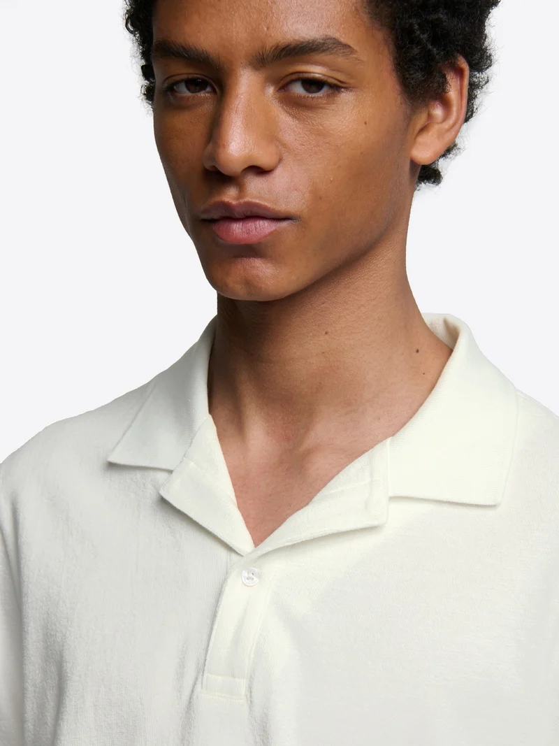 Polo col requin en coton