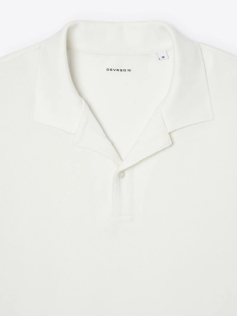 Polo col requin en coton