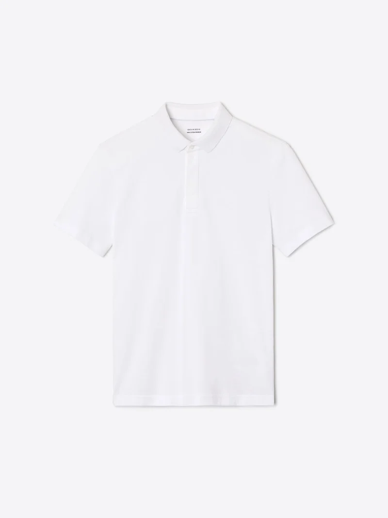 Polo boutonné en coton premium