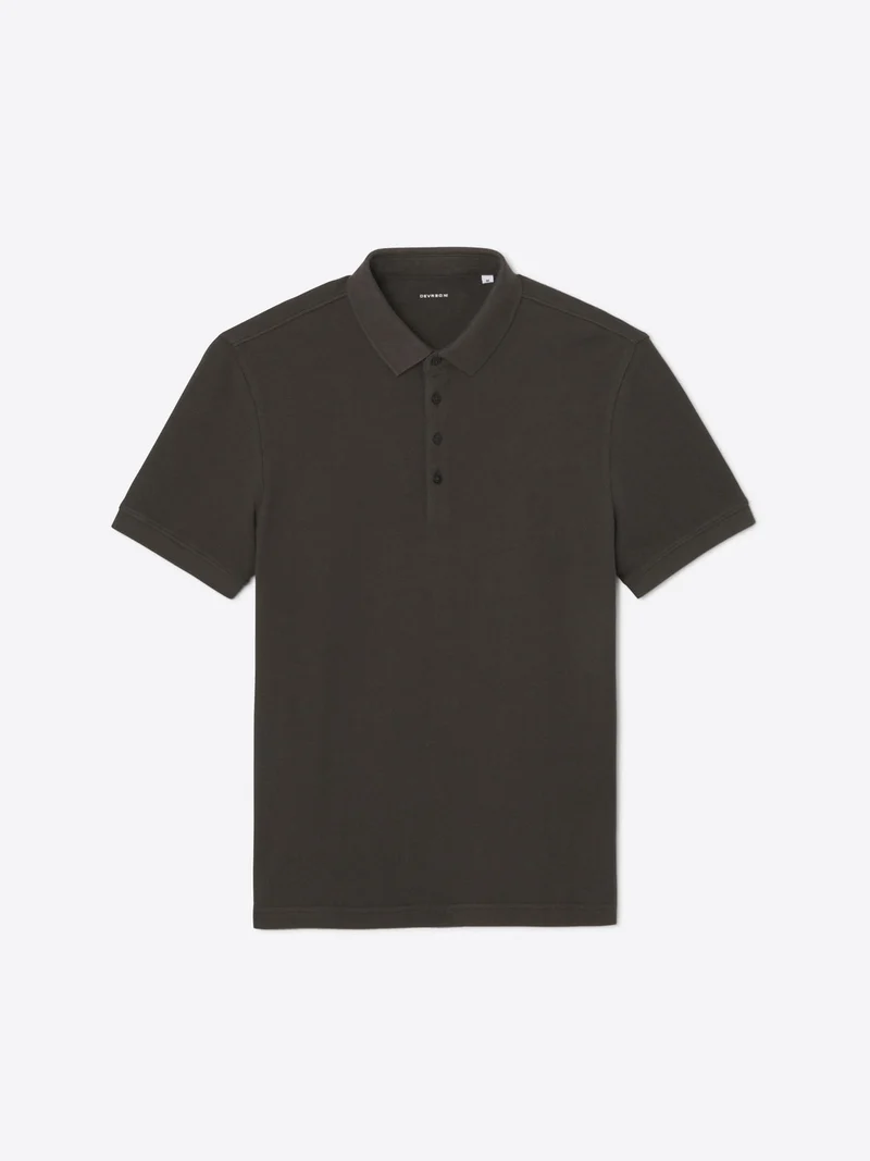 Polo boutonné en coton