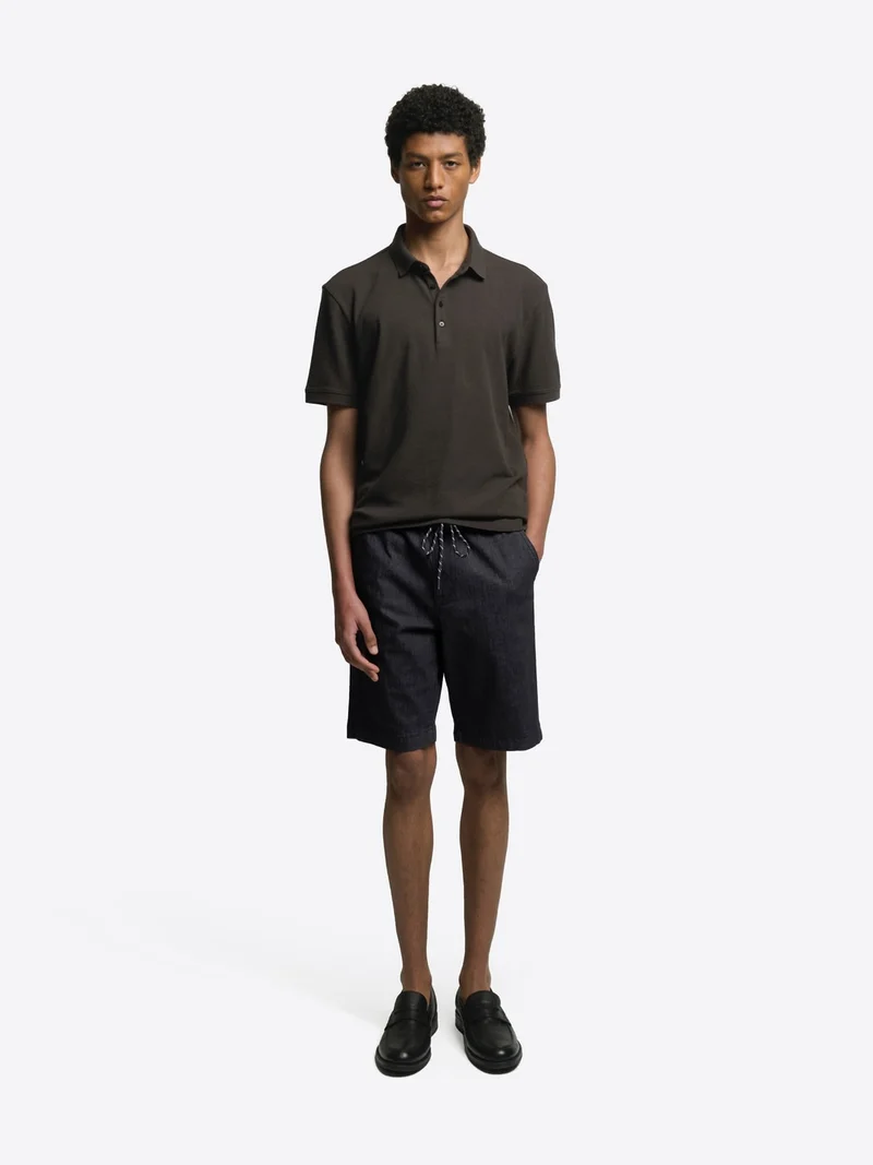 Polo boutonné en coton