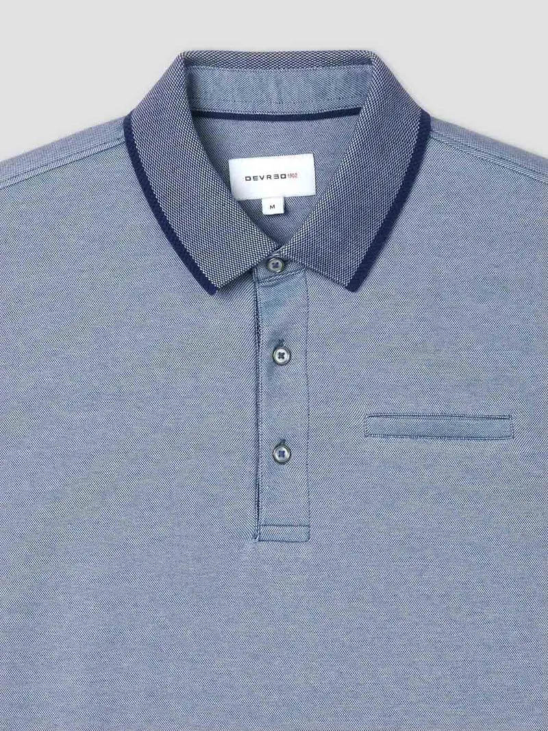 Polo boutonné chiné