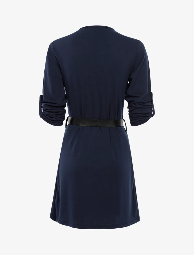 Robe à encolure zippée - Marine