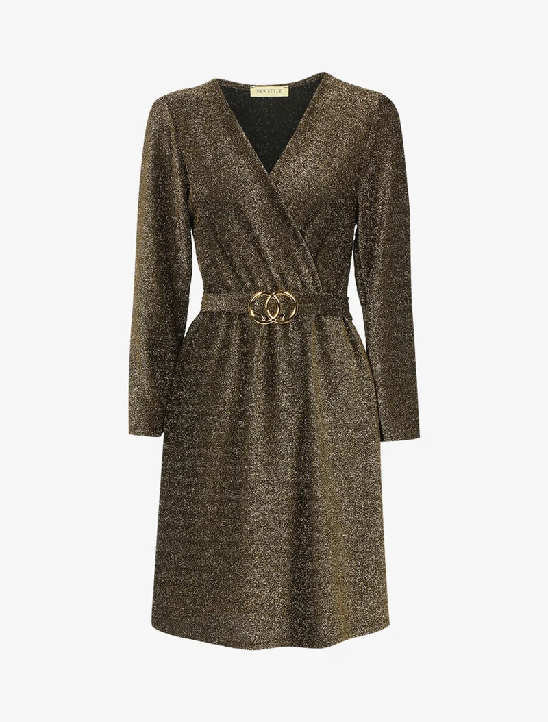 Robe cache coeur pailletée - Or